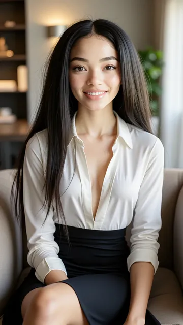 Non-explicit adult fictional AI model Amara